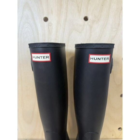Hunter Original Women's Tall Rubber Rain Boots Black Matte Size 7 EUC $190 - Picture 6 of 15